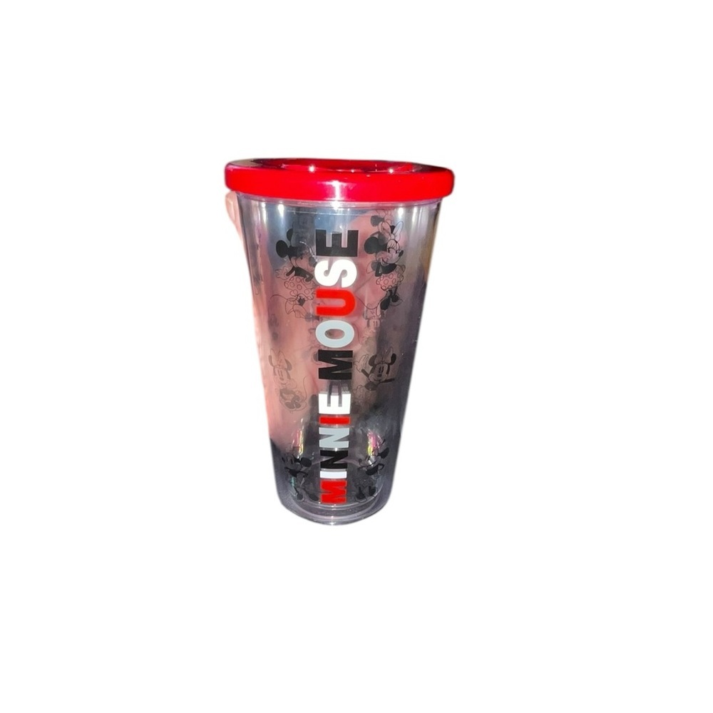 Minnie Mouse red lid tumbler cup Disney